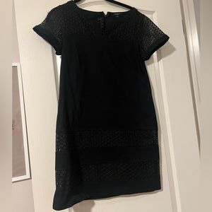 Ann Taylor black dress with lace detailing. Size 4P.